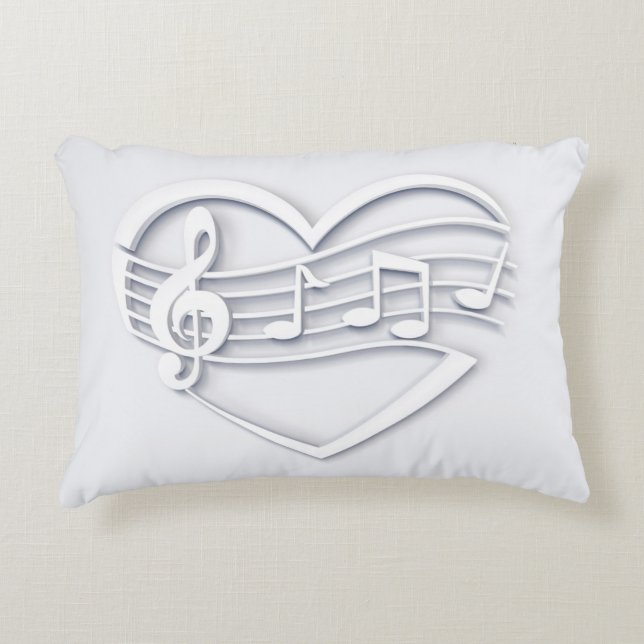 "Musical heart" Decorative Cushion (Front)