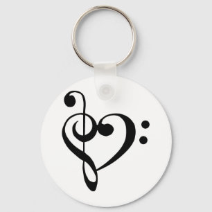 Musical Heart Key Ring
