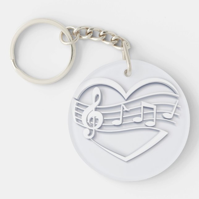 Musical heart key ring (Front)