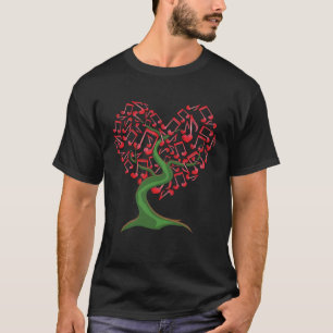 Musical Heart Tree of Notes for Barbershop Singers T-Shirt