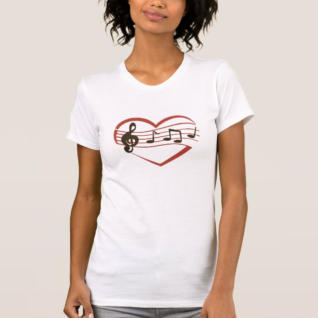 Musical Heart Valentine's Woman's t-shirt (Front)