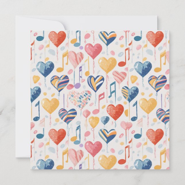 Musical hearts card (Front)