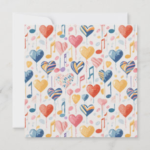 Musical hearts card