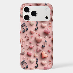 Musical Hearts Valentines Pattern