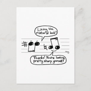 Musical Humour Cartoon Postcard