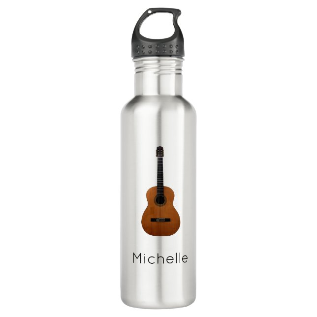 Musical Instrument Acoustic Guitar Personalised  710 Ml Water Bottle (Front)