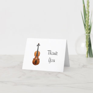 Musical Instrument Cute Violin Thank You Card