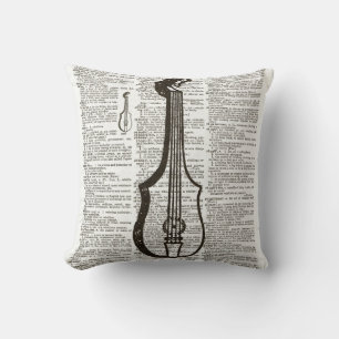Musical Instrument Dictionary Art Cushion