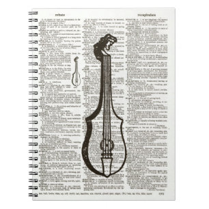 Musical Instrument Dictionary Art Notebook