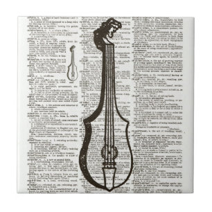 Musical Instrument Dictionary Art Tile