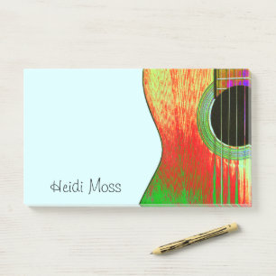 Musical Instrument Guitar Teacher Colourful  Post-it Notes