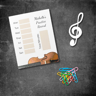 Musical Instrument Lessons Simple Practice Record Notepad