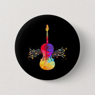 Musical Instrument Musician Music Cello 6 Cm Round Badge