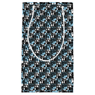 Musical Instrument pattern 01x4.b Black Small Gift Bag