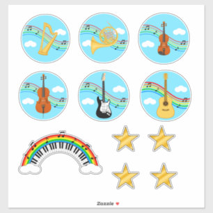 Musical Instrument Variety Pack Sticker