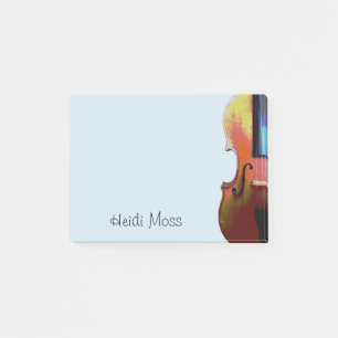Musical Instrument Violin Personalised  Post-it Notes