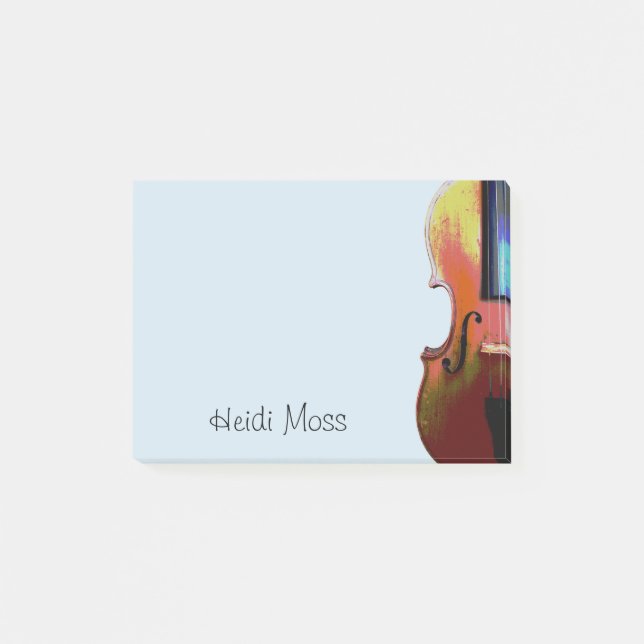 Musical Instrument Violin Personalised  Post-it Notes (Front)