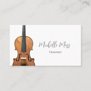 Musical Instrument Violin Violinist Classic Cream Business Card