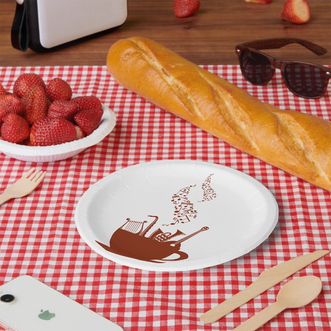 Musical Instruments And Notes Paper Plates (Creator Uploaded)