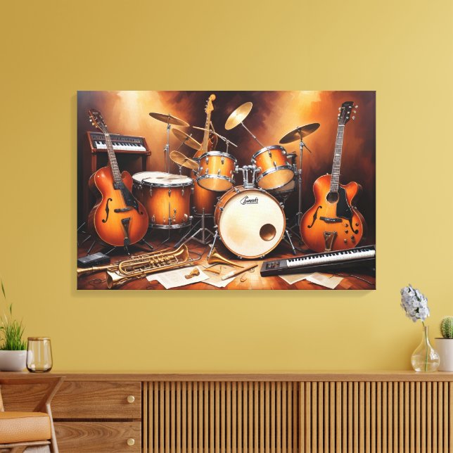 Musical Instruments Canvas Print (Insitu (LivingRoom))