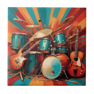 Musical Instruments Ceramic Tile