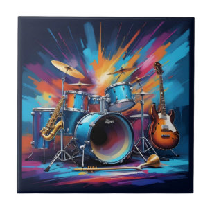 Musical Instruments Ceramic Tile