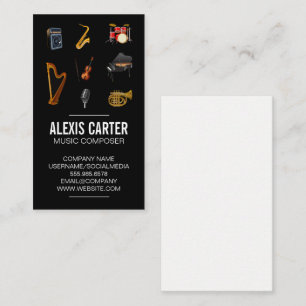 Musical Instruments Composer Business Card