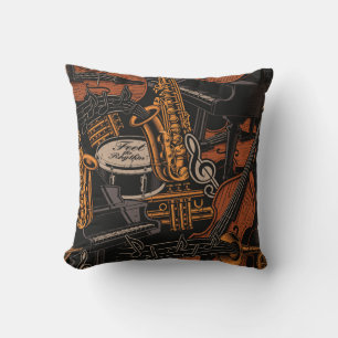 Musical Instruments Everywhere Cushion