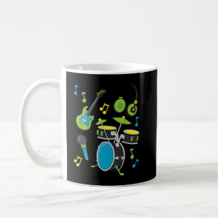 Musical Instruments Guitar Drums Coffee Mug