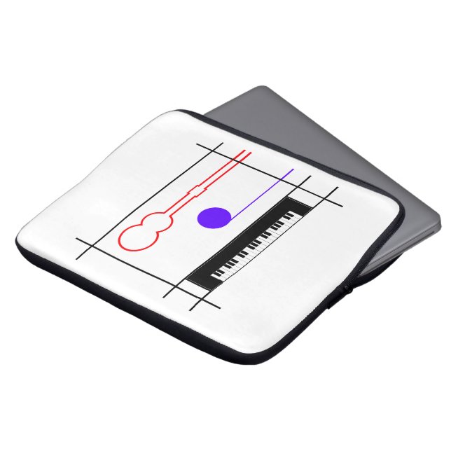 Musical instruments laptop sleeve (Front Top)