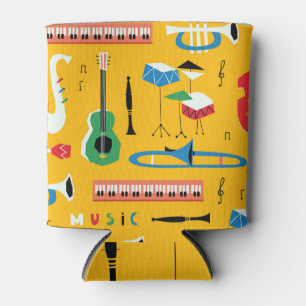 Musical Instruments: Mid Century Yellow Can Cooler