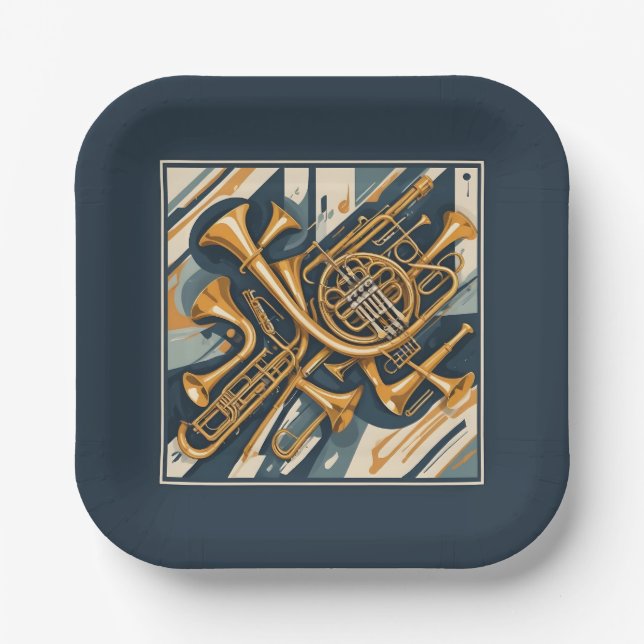 Musical Instruments Paper Plate (Front)