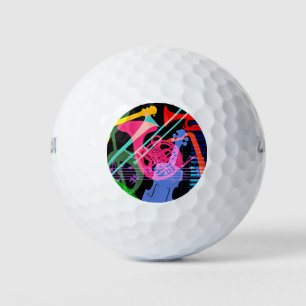 Musical Instruments Pop Art Design Golf Balls