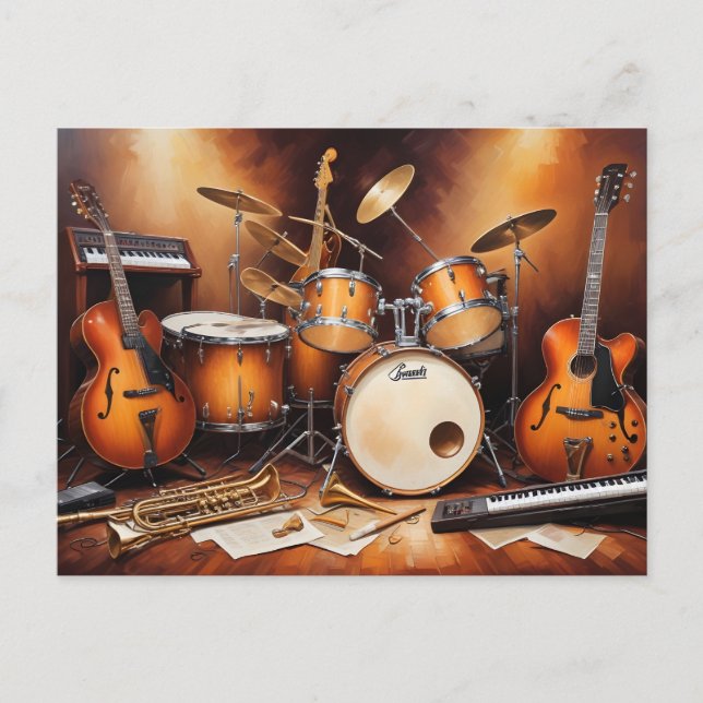 Musical Instruments Postcard (Front)