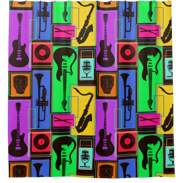 Musical Instruments  Shower Curtain (Front)