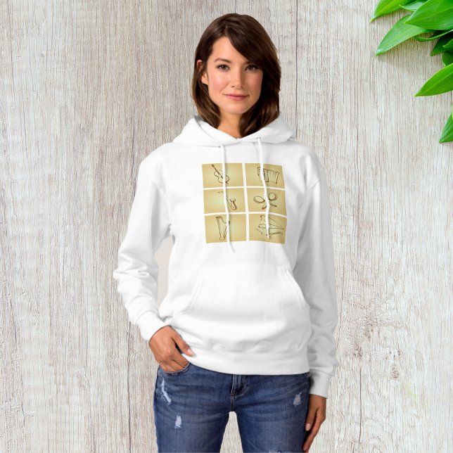Musical Instruments Sketch Hoodie (Creator Uploaded)