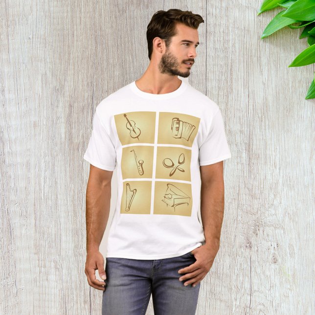 Musical Instruments Sketch T-Shirt (Creator Uploaded)