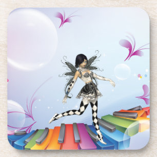 Musical Keyboard Faerie Coaster
