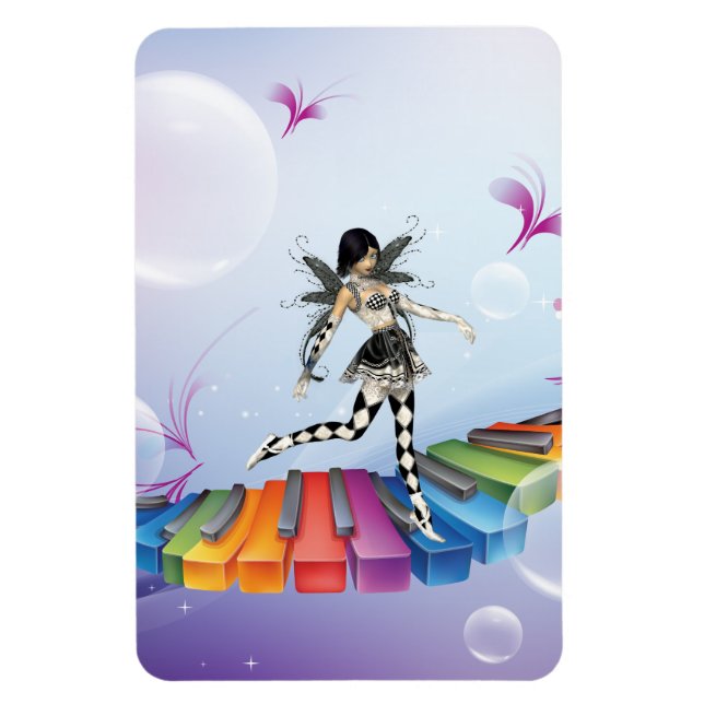Musical Keyboard Faerie Magnet (Vertical)
