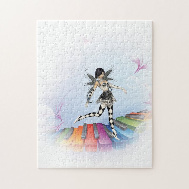 Musical Keyboard Faerie Vignette Jigsaw Puzzle (Vertical)