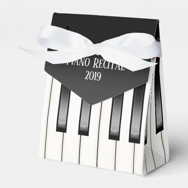 Musical Keyboard for Piano Recital Favour Box (Front Side)