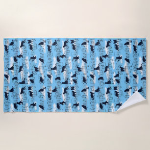 musical kittens beach towel