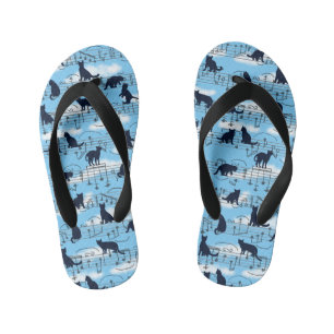 Musical kittens kid's thongs