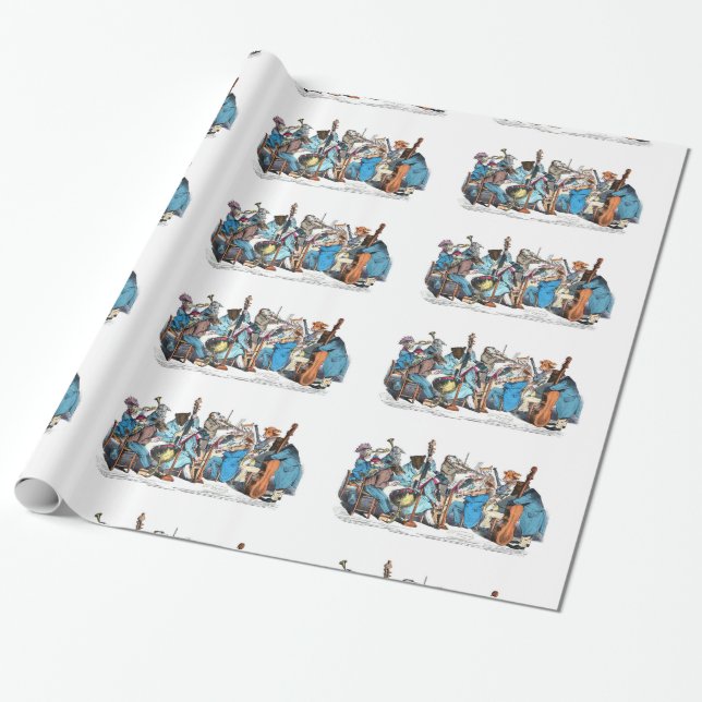 MUSICAL LANGUAGE ANIMAL FARM ORCHESTRA Birthday Wr Wrapping Paper (Unrolled)
