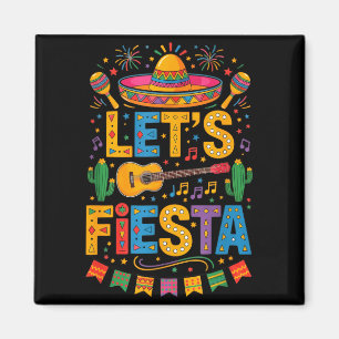Musical Lets Fiesta Sombrero Funny Guitar Cinco De Magnet