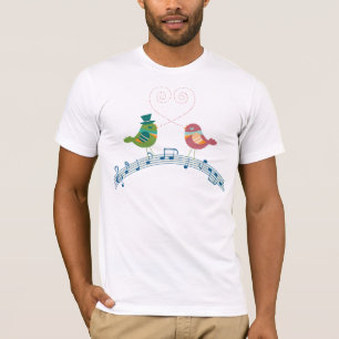 musical love birds tshirt