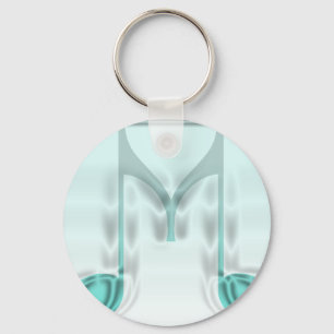 Musical "M" Letter Key Ring