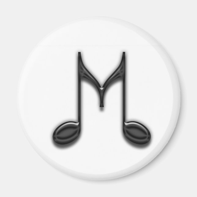 Musical "M" Letter Magnet (Front)