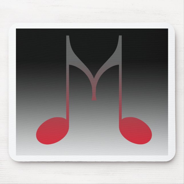 Musical "M" Letter Mouse Pad (Front)