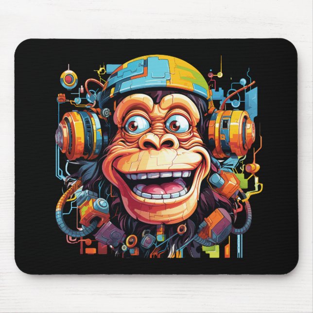 musical monkey mouse pad  (Front)